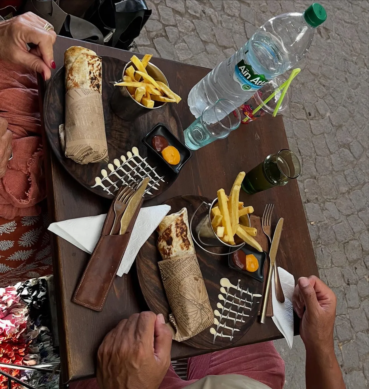 Wraps and fries