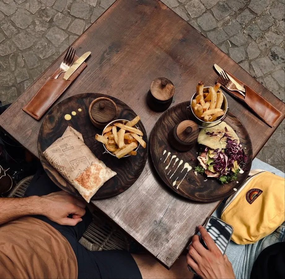 Wrap and fries